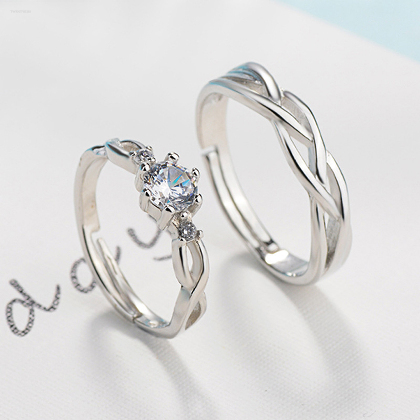 シンプル 高見えデザイン 婚約指輪 結婚指輪 シルバー 高品質  ペアリング